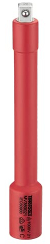 Teng Tools 3/8 Inch Drive 6 Inch Long 1000 Volt VDE Insulated Extension Bar | Electricians Tool | Insulated Tool | Electrical Tool | Socket Extension - MV380021