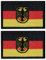 Bundeswehr Deutschland Flaggen Patch Germany Flag Patch with National Emblem, Hook and Loop 8 x 5 cm