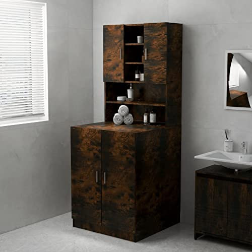 vidaXL Waschmaschinenschrank Räuchereiche 71x71,5x91,5 cm