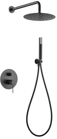 IMEX GPD038/BGM LINE Conjunto de Ducha Empotrado Monomando Black Gun Metal