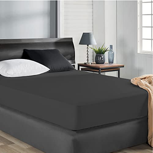 Limenda Inkontinenz Spannbettlaken/Matratzenschoner - Inkontinenzunterlage waschbar, Spannbettlaken wasserdicht, wasserdichtes Spannbetttuch, Nässeschutz (Anthrazit, 100x200)