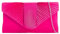 UShopUK Sac à main en satin plissé pour mariage, bal de fin d'année, soirée, rose fuchsia, medium