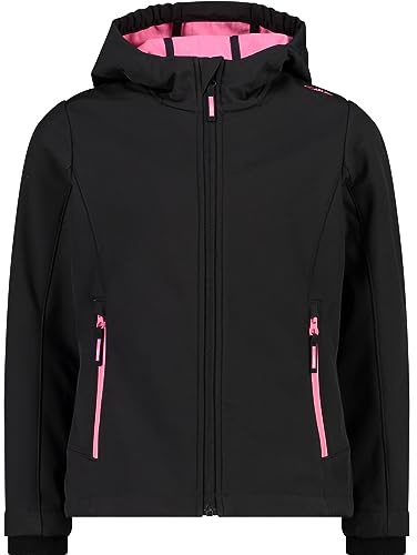 CMP - Softshelljacke für Kinder, Anthrazit-Pink Fluo, 92