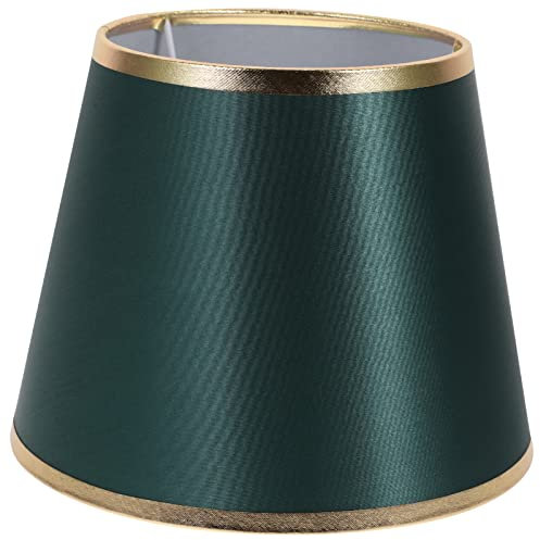 Lurrose Abat-Jour De Table En Tissu E27 Pour Lampe De Bureau, Lampadaire - Couvercle De Lampe De Lustre Vert Foncé