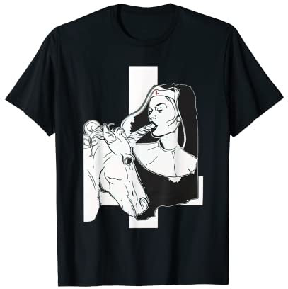 Bad Nonne und Einhorn T-Shirt