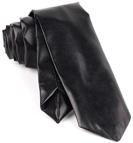 Casiler Männer Krawatten Pu Leder Krawatten - Stilvolle Solide Krawatte Für Hochzeitsanzug Und Freizeitkleidung