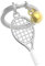 O meta[l]morphose METALMORPHOSE - 3D Metall Schlüsselanhänger Tennis - Sportleidenschaft, Geschenk für Mann, Geschenk für Frau