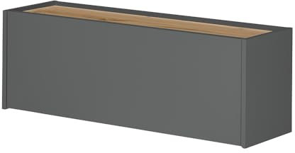 Lomadox Hängeelement Hängeschrank mit 1 Klappe, anthrazit mit Eiche, B/H/T ca. 100/35/30 cm