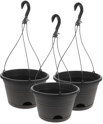 DIKACA 3st Blumentopf Pflanzkorb Hängende Pflanzgefäße Für Pflanzen Im Freien Blumenkasten Kleine Hängende Pflanztöpfe Pflanztopf Zum Aufhängen Wandvasen P518 Plastik Decke Orchideentopf