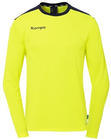 Kempa Unisex Emotion 27 Langarmshirt Sweatshirt, Fluo Gelb/Marine, L EU