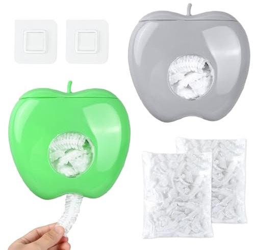 Aufbewahrungsbox für Frischhaltebeutel 2 stück Aufbewahrungsbox Für Frischhaltebeutel Apfel mit 100 Elastische Frischhaltebeutel Aufbewahrungsbox aus Plastikfolie für Obstkonservierung