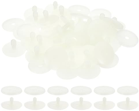 PATIKIL 40mm Puppen-Gelenke, 30er Set Kunststoff-Abnehmbare Tiergelenke | Verbindungsstücke Engage Bolt für die Herstellung von Bären-Limbs, Puppenkopf-Gelenke DIY-Bastelzubehör, Weiß