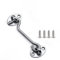 Cabin Hook Gate Hook Lock Silver,Stainless Steel Heavy Duty Gate Latch, Hook and Eye Latch for Garage,Shed Door,Window (4Inch-100mm-1 Pack)