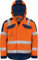 Vizwell Winter Warnschutz Arbeitsjacke leuchtorange mit Kapuze Gr.M
