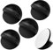 Xpieoyrm Türstopper Boden Selbstklebend, 5 Stück Edelstahl Kleben Bodentürstopper, Poliertes Oval Door Stopper mit Klebewandschutz, Door Stopper Ohne Bohren zum Schutz von Wand und Möbel
