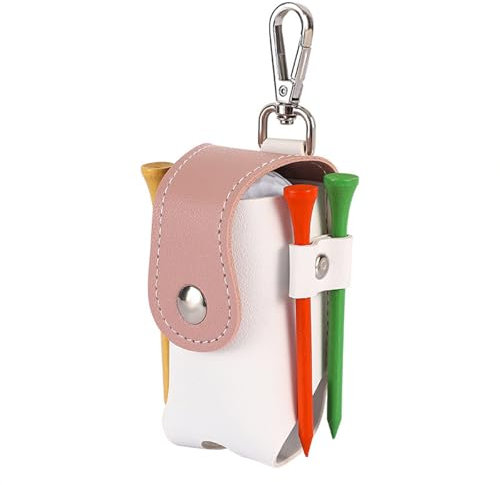 LAOYEFACAI Golf Tasche Outdoor Golfball-Waschtasche Taille Hängende Keychaingolf Kleine Gürteltasche Tragbare Mini Golfball Schutz Tasche (Rosa)