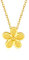 KnSam Echte Goldschmuck Halskette 24 Karat Au999 Gelbgold, Blumen Kette Anhänger, 24K Gold Damenkette 40+5cm