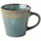 TELANKS Large Coffee Cup, 400 ml Large Cups, Ceramic Coffee Cup, Suitable for Coffee, Milk, Tea and Hot Drinks (Light Green)