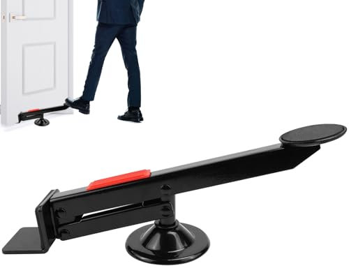 Türheber für Zimmertüren 360 Grad Drehung Möbelheber Plattenheber Fußbetätigt Hebewerkzeug Heber für Tür Maximale Hebkraft 100 KG Kompakte Maße 320 × 56 mm