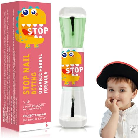 Nail Bitter Water, Stop Nail Biting Solution, Anti Nail Biting Polish, Clear Nail Varnish to Avoid Nail Biting - Discourages Thumb Sucking for Kids & Adults