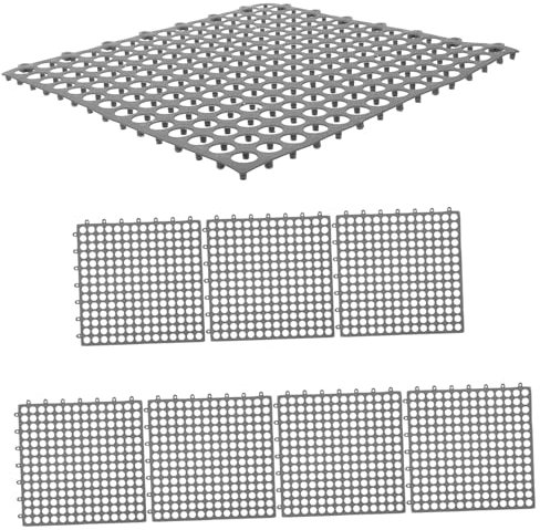 TOPPERFUN 8-teiliges Ineinander Greifendes Fußmatten-Set Mit Drainagelöchern Für Küche Und Bad Zuschneidbar Nicht Für Die Dusche
