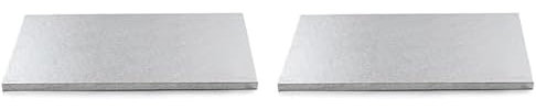 Decora 0931222 CAKEBOARD Silver 1,2 CM, Carta, Argento, 40 x 60 x H 1.2 cm (Confezione da 2)