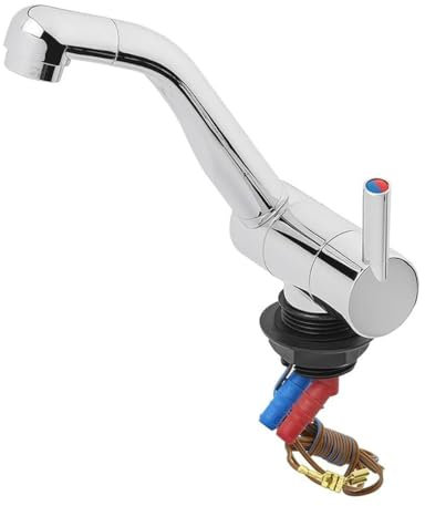 Kalt-Warm Wasserhahn Mischbatterie Trend A Auslauf Style 3000 12V Ø33 mm chrom Campingwasserhahn für Wohnmobil Wohnwagen