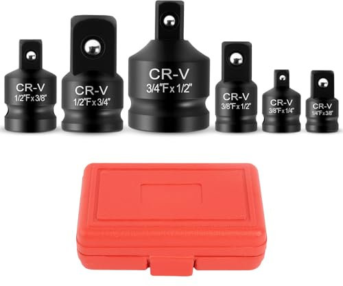 Adattatore per bussola, 6 pezzi, set di adattatori per cricchetti, 3/4 su 1/2,3/8 su 1/2,3/8 su 1/2,3/8 su 1/4