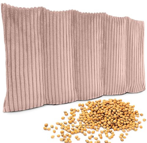 Amilian Körnerkissen 55x20 cm mit 100% Kirschkernen – Wärmekissen & Kältekissen für Mikrowelle, Backofen & Gefrierfach – ideal für Rücken, Schulter, Bauch & Nacken - Elfenlicht