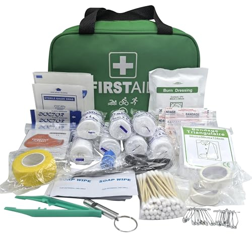160 Piece First Aid Kit for Home, Car, Travel & Workplace – Portable Emergency Medical Kit with Bandages, Plasters, Gauze, Gloves & Scissors – Compact Safety Kit for Camping, Hiking & Family Use