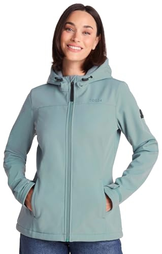 TOG24 Keld Lightweight Womens Softshell Jacket, Windproof, Showerproof Zip Up Outdoor Jacket with Hood