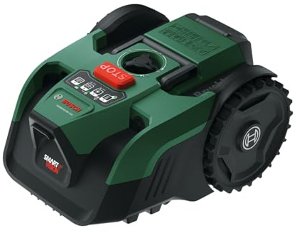 Bosch Robot rasaerba a batteria VISIMOW18V-200 senza batt./caric. | per prati fino a 200 m², larghezza di taglio: 18 cm, altezza di taglio: 20-60 mm