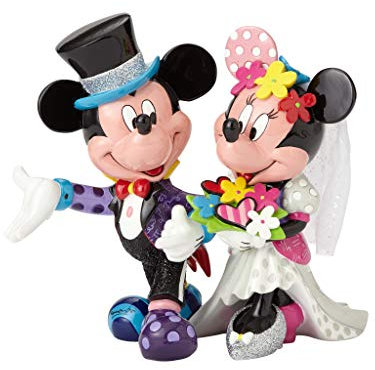 Enesco 4058179 Topolino & Minnie Figurina da Sposi, 19 cm, Resina, Multicolore, 17x17x19 cm