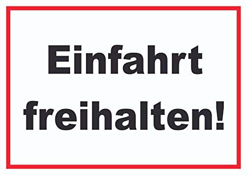 HB-Druck Einfahrt freihalten Schild A2 Rückseite selbstklebend