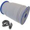 Seilwelt 6mm Expanderseil 40m Gummiseil + 10 Easyfix Haken Gummileine Planenseil Seil Plane in Weiss