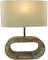 GURU SHOP Tischlampe/Tischleuchte, Shabby Chic Look, in Bali Handgemacht aus Naturmaterial - Modell Umbra, 42x35x15 cm