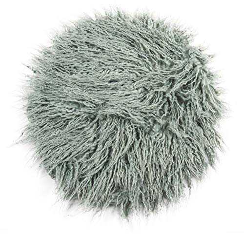 pad - Fluffy - Sitzkissen, Stuhlauflage, Auflage - Kunstfell - Schaffell Optik - Farbe: Aqua Blau - Ø 40 x 2 cm