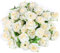 Kesote 50 Stück Künstliche Blumenköpfe Blütenköpfe Kunst Blumen Rosen Köpfe für Hochzeit Party Deko DIY (Ø 4cm, Creme)