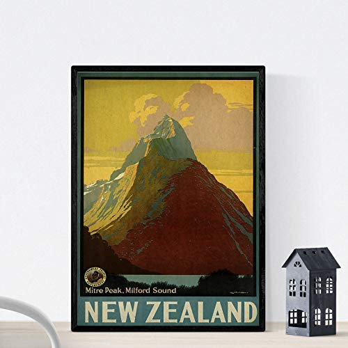 Nacnic Vintage Poster Vintage Plakatwerbung. Treffen Neuseeland. A3 Größe