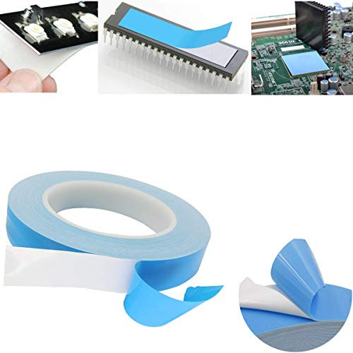 CTRICALVER Nastro Adesivo Termico, Nastro Adesivo Biadesivo 1pz 25m per Illuminazione a LED IC e televisori a LED con Eccellente Isolamento, Alta conducibilità Termica