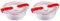 Pyrex Classic Round Glass Dish with Vented Lid 0.35L (Pack of 2) - Small to Medium, Microwave, Oven, Dishwasher, Fridge, Freezer Safe