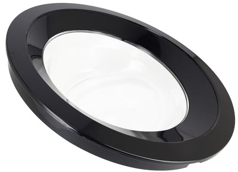 sparefixd Marco de puerta negro de cristal y mango para lavadora Beko