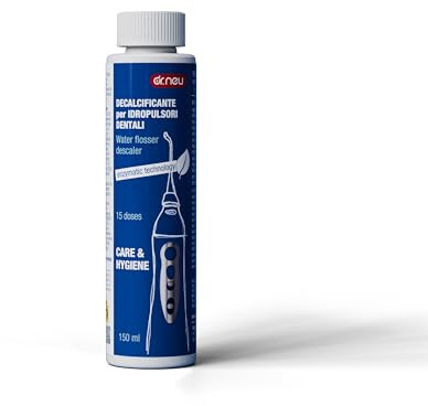 Descalcificador y desinfectante para irrigadores dentales Dr.Neu. Materias primas de origen natural. Fórmula concentrada 150 ml, 15 dosis.