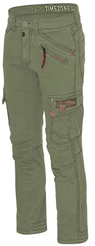 Timezone RogerTZ Roger Herrenhose Cargohose lässig modern (W31/L32, Washed kaki)