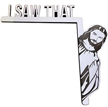 Ghzste I Saw That Jesus Sticker, Kreative Lustige Wohnkultur Jesus I Saw That Aufkleber, Lustige Wohnkultur Holztürrahmen Bücherregal Ornament