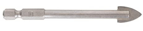 STIER Fliesenbohrer 10 mm Größe, 1/4 Zoll Bit HEX Sechskant, Härtewert 89HRA, YG6X-Metall, für (Schlag-) Bohrmaschine und Akkuschrauber, Viertel-Zoll Aufnahme, präzises Arbeiten