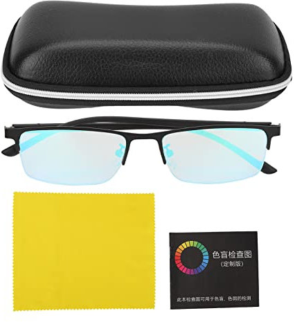 Augenglas für Farbenblindheit, Farbenblinde Brille Farbschwächebrille Farbenblinde Brille Rot Grün Flexible Farbmangelbrille für Sehstörungen Lesebrille mit Brillenetui