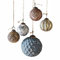 Loberon Weihnachtsschmuck 5er Set Jilian, Individuelle Designs, Nostalgie-Look, Weihnachtskugeln, Christbaumschmuck, Weihnachtsdeko, Weihnachten, Glas, Eisen, bunt