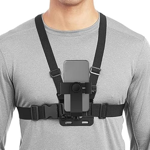 Accessoires de Port, Sangle de Harnais de Poitrine pour Téléphone Portable avec Support de Téléphone pour la Diffusion en Direct en Plein Air à Vélo Sangle de Harnais de Poitrine