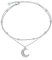 POPLYKE Mond Fußkettchen für Damen 925 Sterling Silber Doppelschichtige Kette Mond Knöchel Armband Mädchen Sommer Strand Schmuck